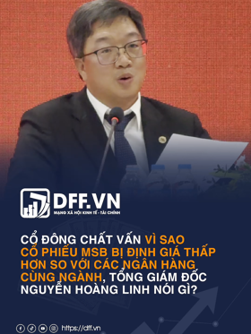 Cổ đông chất vấn vì sao cổ phiếu MSB bị định giá thấp hơn so với các ngân hàng cùng ngành, Tổng giám đốc Nguyễn Hoàng Linh nói gì?