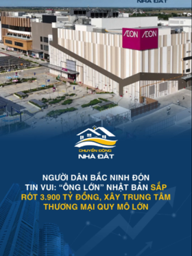 Người dân Bắc Ninh đón tin vui: “Ông lớn” Nhật Bản sắp rót 3.900 tỷ đồng, xây trung tâm thương mại quy mô lớn
