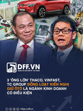 3 'ông lớn' Thaco, VinFast, TC Group đồng loạt kiến nghị giữ ôtô là ngành kinh doanh có điều kiện