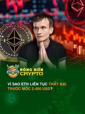Vì sao ETH liên tục thất bại trước mốc 2.400 USD?