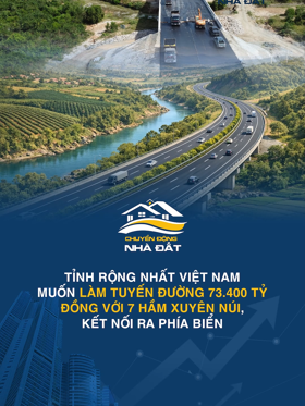 Tỉnh rộng nhất Việt Nam muốn làm tuyến đường 73.400 tỷ đồng với 7 hầm xuyên núi, kết nối ra phía biển