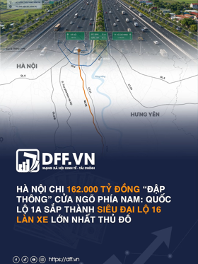 Hà Nội chi 162.000 tỷ đồng “đập thông” cửa ngõ phía Nam: Quốc lộ 1A sắp thành siêu đại lộ 16 làn xe lớn nhất Thủ đô