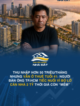 Thu nhập hơn 50 triệu/tháng nhưng vẫn ở thuê tuổi 41: Người đàn ông TP.HCM tiếc nuối vì bỏ lỡ căn nhà 2 tỷ thời giá còn “mềm”