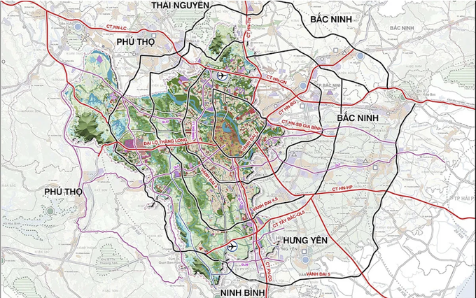 Tra cứu quy hoạch Hà Nội tầm nhìn 100 năm: Chi tiết bản đồ giao thông
