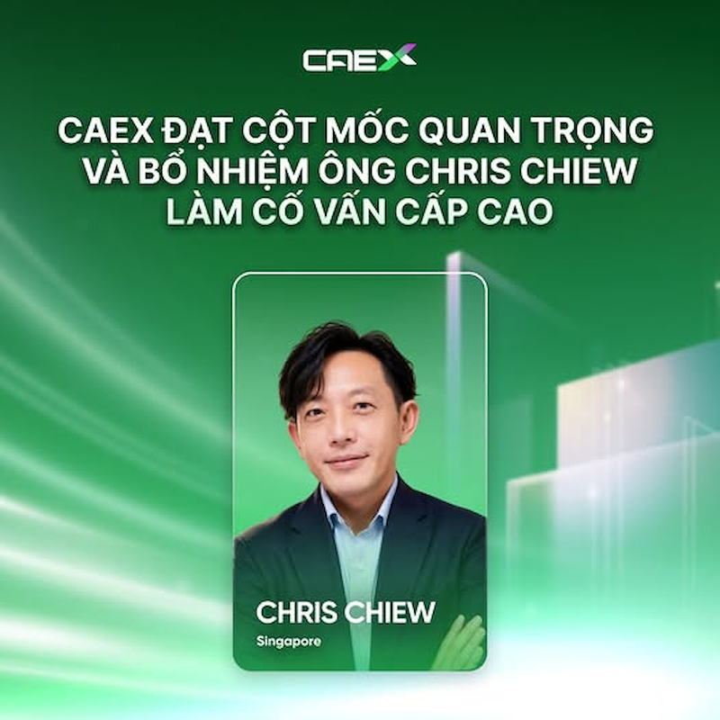 Ông Chris Chiew – cựu lãnh đạo Binance – giữ vị trí cố vấn cấp cao tại CAEX