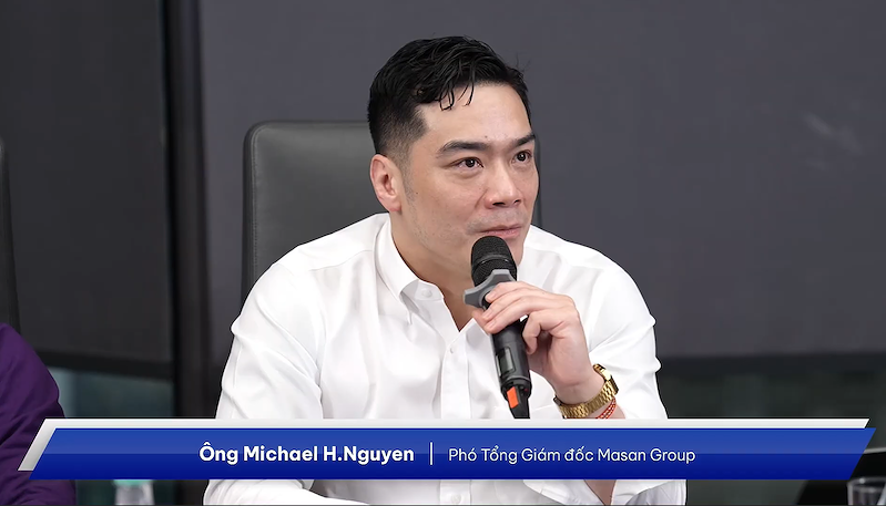 Ông Michael H. Nguyen - Phó Tổng Giám đốc Masan - chia sẻ trong phần thảo luận 