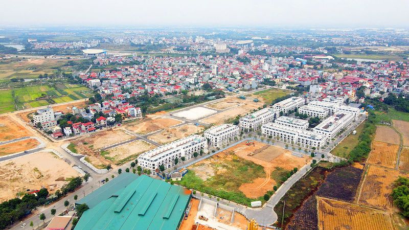 Một phần huyện Đông Anh cũ (Ảnh: Trung tâm Phục vụ hành chính công thành phố Hà Nội)