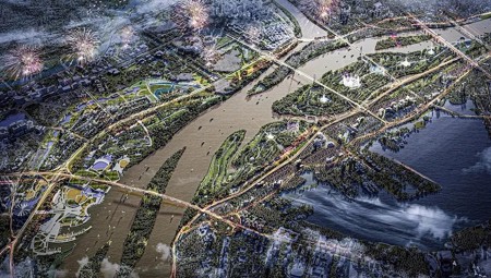 Hà Nội điều chỉnh quy hoạch 11.400 ha hai bên sông Hồng, hình thành đại lộ 8-10 làn xe