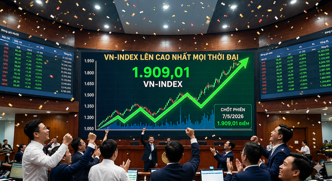 Chứng khoán Việt Nam lên cao nhất mọi thời đại
