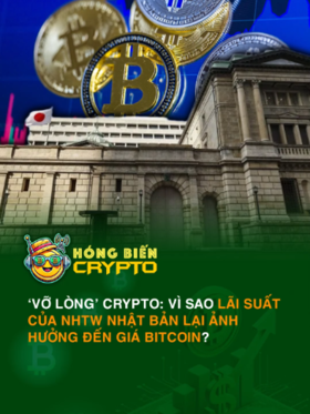 ‘Vỡ lòng’ Crypto: Vì sao lãi suất của NHTW Nhật Bản lại ảnh hưởng đến giá Bitcoin?