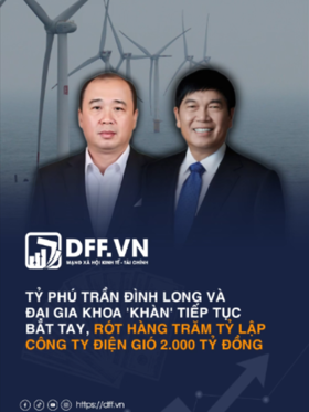 Tỷ phú Trần Đình Long và đại gia Khoa 'khàn' tiếp tục bắt tay, rót hàng trăm tỷ lập công ty điện gió 2.000 tỷ đồng