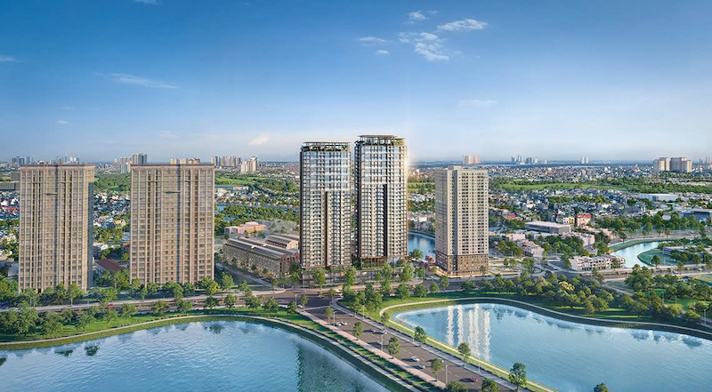 Central Lakeside tại nút giao Tố Hữu- Trung Văn giáp 3 mặt hồ, 4 mặt đường