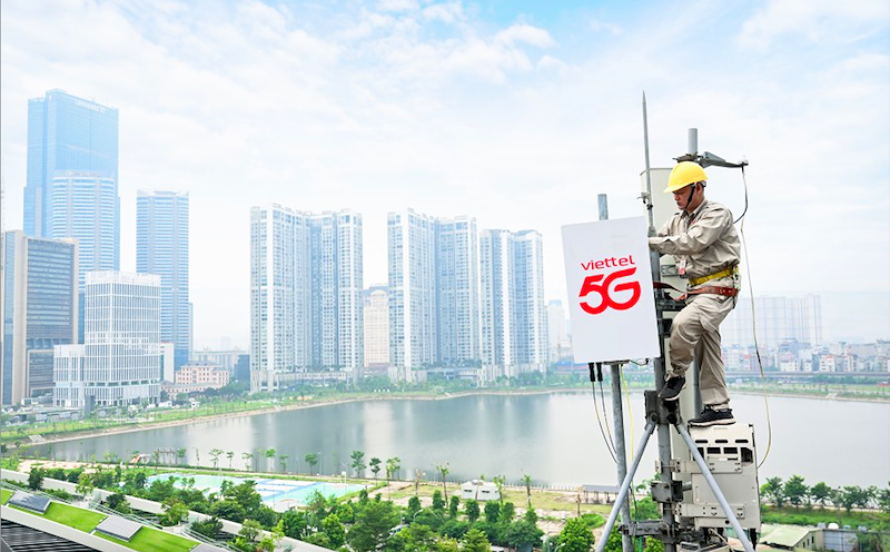 Một trạm phát sóng 5G của Viettel (Ảnh: Vneconomy) Một trạm phát sóng 5G của Viettel (Ảnh: Vneconomy)
