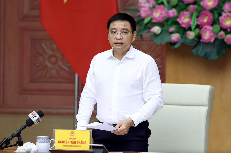 Phó Thủ tướng Nguyễn Văn Thắng phát biểu tại cuộc họp (Ảnh: CGP)