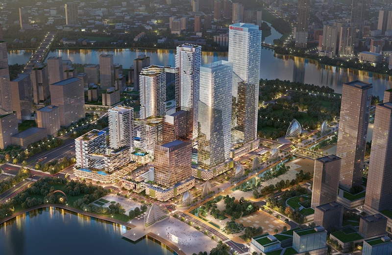Phối cảnh siêu dự án Thủ Thiêm Eco Smart City (Ảnh: Lotte)