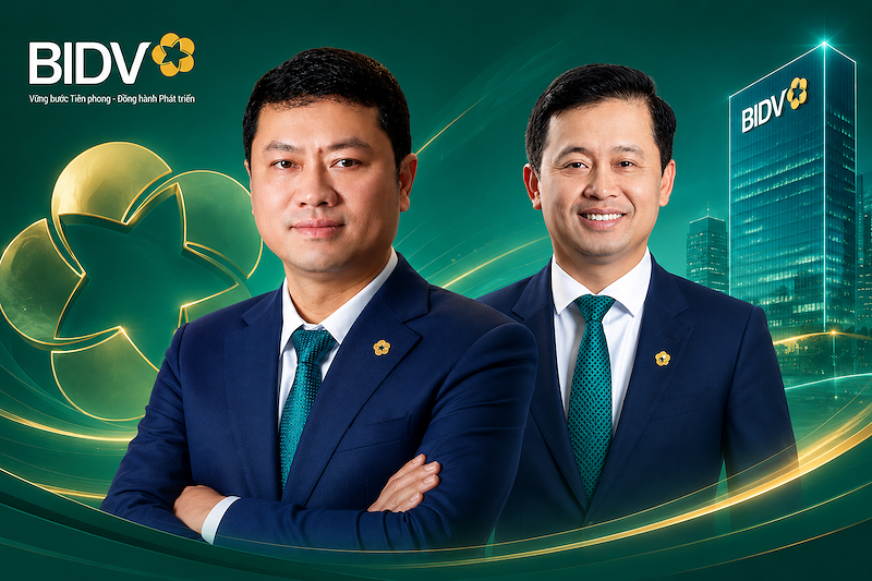 Tân Chủ tịch BIDV Lê Ngọc Lâm và tân Tổng Giám đốc BIDV Hoàng Việt Hùng