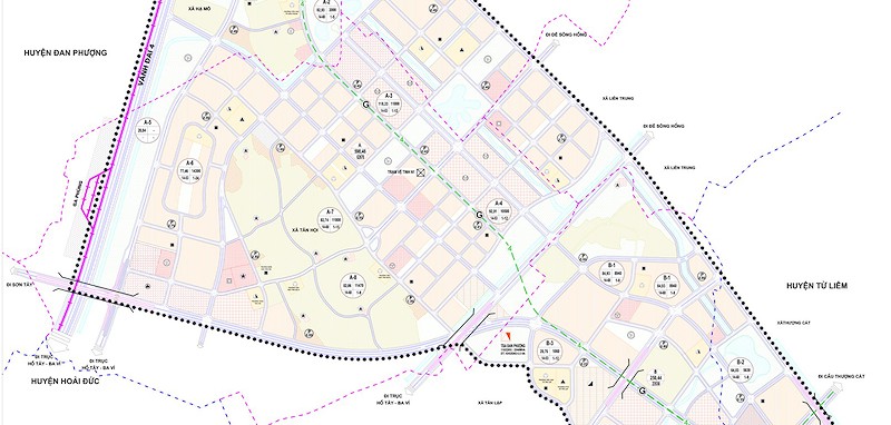 Vị trí quy hoạch dự án tại ô A6 thuộc phân khu đô thị S1