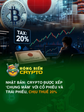 Nhật Bản: Crypto được 'xếp chung mâm’ với cổ phiếu và trái phiếu, chịu thuế 20%