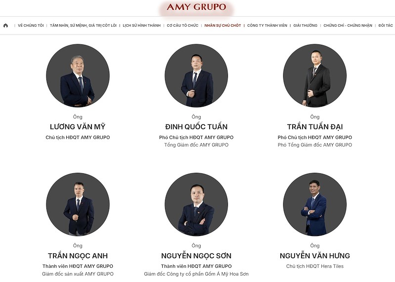 Dàn lãnh đạo chủ chốt đồng thời cũng là cổ đông lớn của AMY Grupo