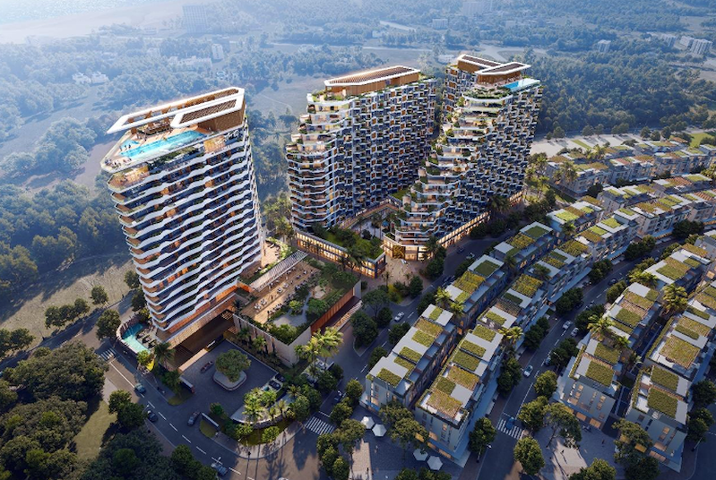 Phối cảnh tổ hợp khách sạn 5 sao Grand Mercure Hotels & Resorts nằm trong đại đô thị Meyhomes Capital Phú Quốc (Ảnh: Tân Á Đại Thành) Phối cảnh tổ hợp khách sạn 5 sao Grand Mercure Hotels & Resorts nằm trong đại đô thị Meyhomes Capital Phú Quốc (Ảnh: Tân Á Đại Thành)
