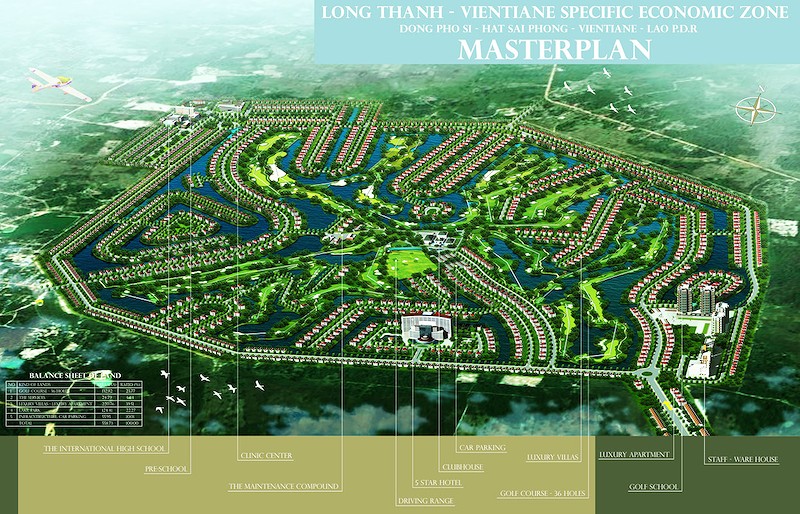 Phối cảnh tổng thể Đặc khu kinh tế Long Thành - Viêng Chăn(Nguồn: Công ty TNHH KN Viêng Chăn Group) Phối cảnh tổng thể Đặc khu kinh tế Long Thành - Viêng Chăn(Nguồn: Công ty TNHH KN Viêng Chăn Group)
