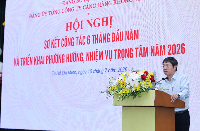 Ông Nguyễn Cao Cường – Bí thư Đảng ủy, Chủ tịch HĐQT ACV phát biểu tại Hội nghị (Ảnh: ACV) Ông Nguyễn Cao Cường – Bí thư Đảng ủy, Chủ tịch HĐQT ACV phát biểu tại Hội nghị (Ảnh: ACV)