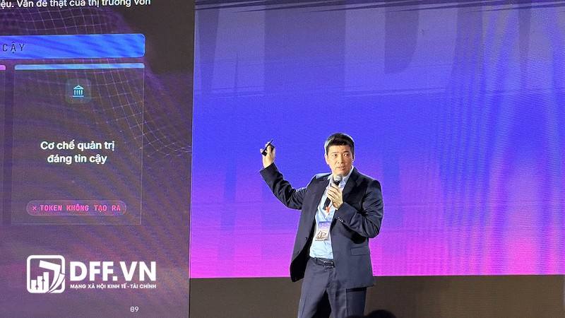 Ông Phan Đức Trung phát biểu tại sự kiện Vietnam RWA Summit 2026 Ông Phan Đức Trung phát biểu tại sự kiện Vietnam RWA Summit 2026