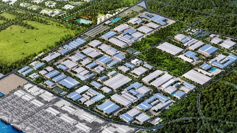 Phối cảnh Dự án đầu tư xây dựng và kinh doanh kết cấu hạ tầng Khu Công nghiệp Vinhomes Vũng Áng