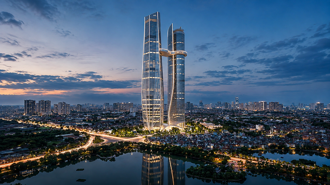Thaiholdings bắt tay công ty của tỷ phú Vượng đề xuất xây tòa tháp đôi 99 tầng cao nhất thế giới trên khu "đất vàng" Kim Liên, vốn đầu tư hơn 90.000 tỷ đồng