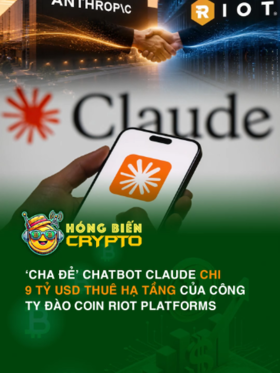 ‘Cha đẻ’ chatbot Claude chi 9 tỷ USD thuê hạ tầng của công ty đào coin Riot Platforms