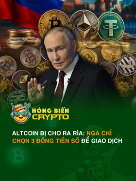 Altcoin bị cho ra rìa: Nga chỉ chọn 3 đồng tiền số để giao dịch