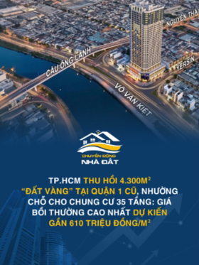 TP.HCM thu hồi 4.300m² “đất vàng” tại quận 1 cũ, nhường chỗ cho chung cư 35 tầng: Giá bồi thường cao nhất dự kiến gần 610 triệu đồng/m²