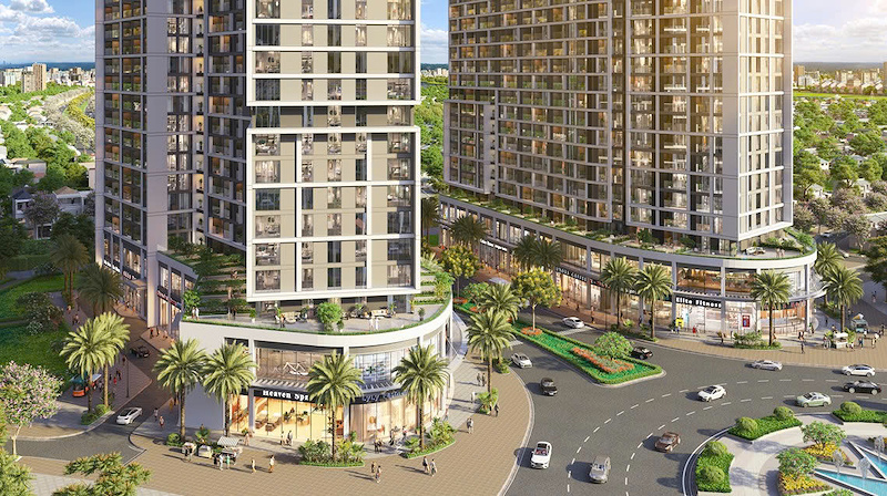   Sản phẩm shophouse khối đế với thiết kế trần cao 7m, mở ra không gian lý tưởng cho đa dạng các mô hình kinh doanh. 
