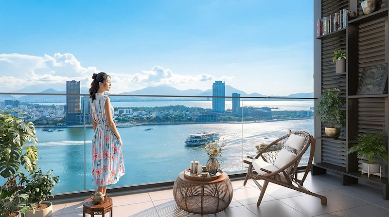   Tầm nhìn panorama ôm trọn sông - núi - biển - pháo hoa từ những căn 