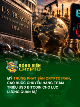Mỹ trừng phạt sàn crypto Iran, cáo buộc chuyển hàng trăm triệu USD Bitcoin cho lực lượng quân sự