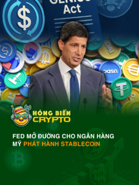Fed mở đường cho ngân hàng Mỹ phát hành stablecoin