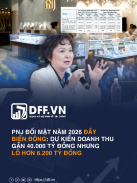 PNJ đối mặt năm 2026 đầy biến động: Dự kiến doanh thu gần 40.000 tỷ đồng nhưng lỗ hơn 6.200 tỷ đồng