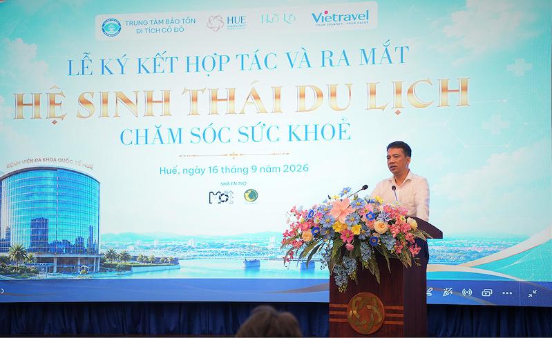 Đồng chí Trần Hữu Thùy Giang - Phó Chủ tịch UBND thành phố phát biểu tại buổi lễ.