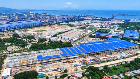 Nhà máy ray và thép đặc biệt 10.000 tỷ đồng của Hòa Phát đạt 70% tiến độ